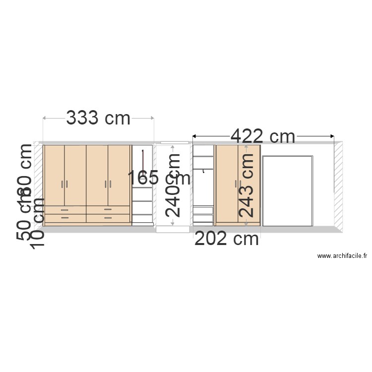 dressing Fatio. Plan de 0 pièce et 0 m2