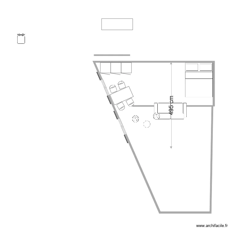 RENO STUDIO AGRANDIT 1ER ETAGE. Plan de 