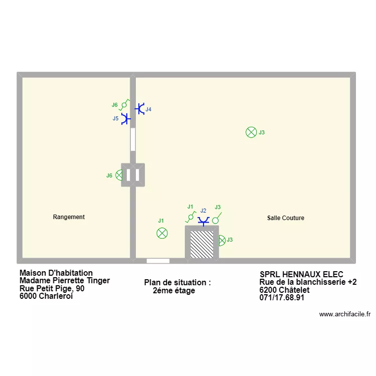 tanger 2eme. Plan de 
