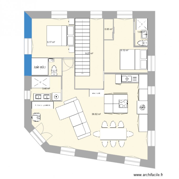 apart 1er modif 2. Plan de 0 pièce et 0 m2