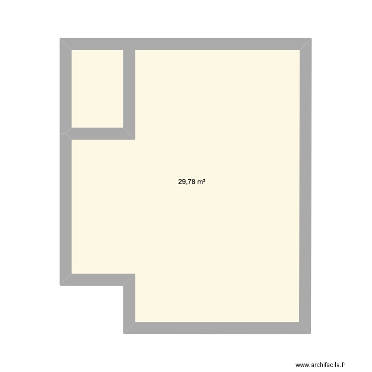 Isolation garage. Plan de 1 pièce et 30 m2
