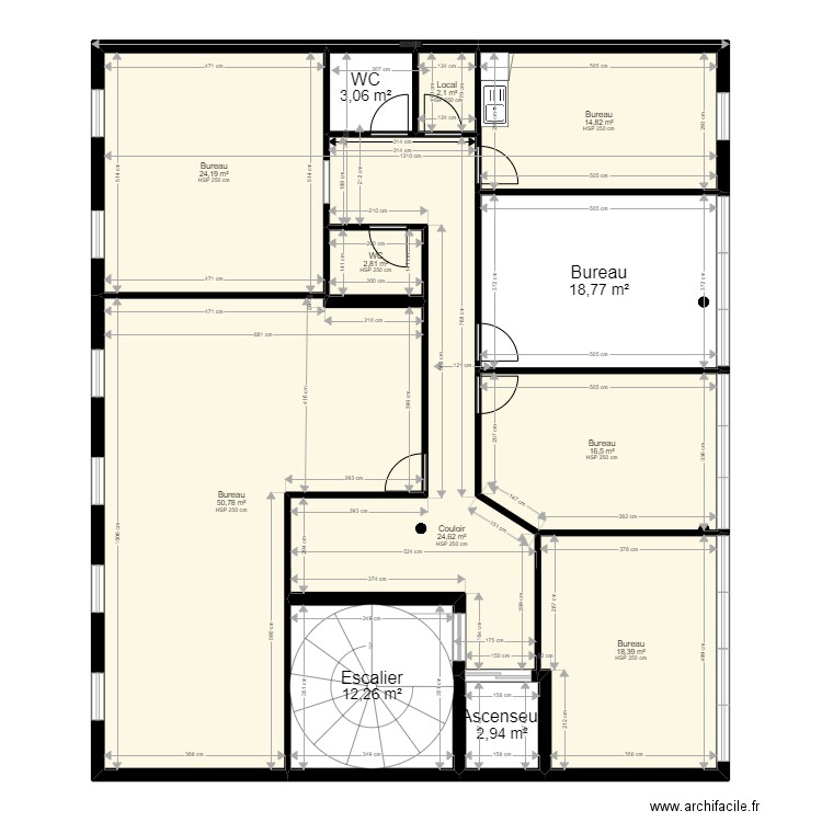 78 VIROFLAY 191 Leclerc EXISTANT  JORDAN. Plan de 12 pièces et 191 m2