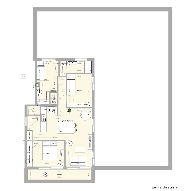 Javel 2 ch. Plan de 0 pièce et 0 m2