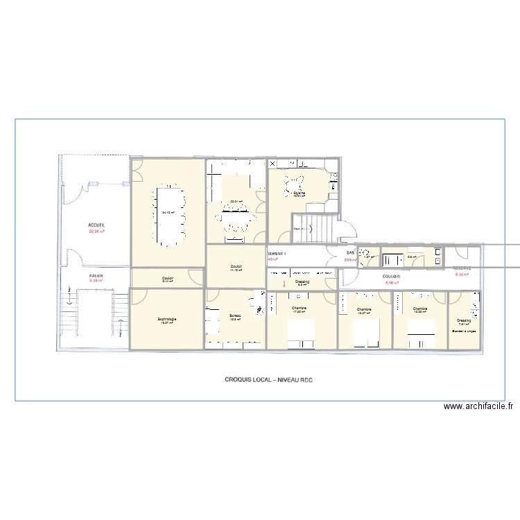 B RDC. Plan de 0 pièce et 0 m2