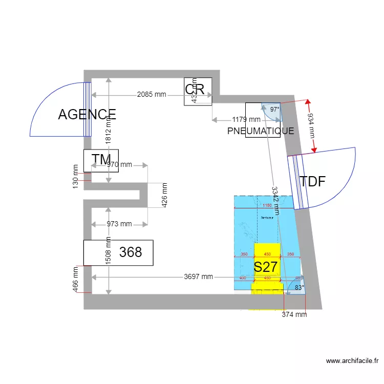 PLAN DE MASSE EXISTANT CHARTREUX S27. Plan de 