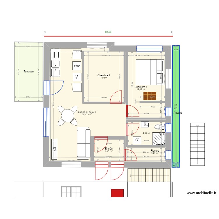 3 étages 9x8m pr retraité/e. Plan de 30 pièces et 245 m2