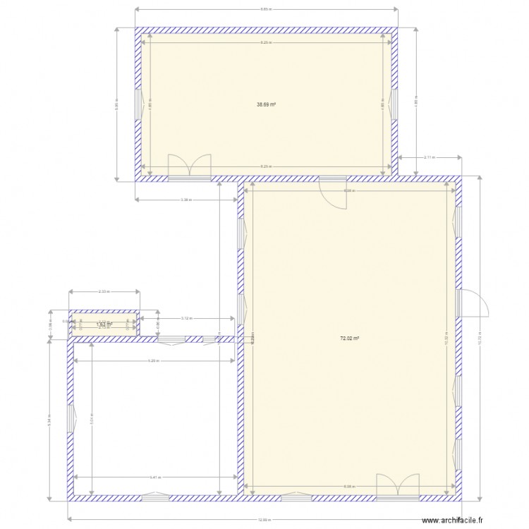 modif cab en maison. Plan de 0 pièce et 0 m2