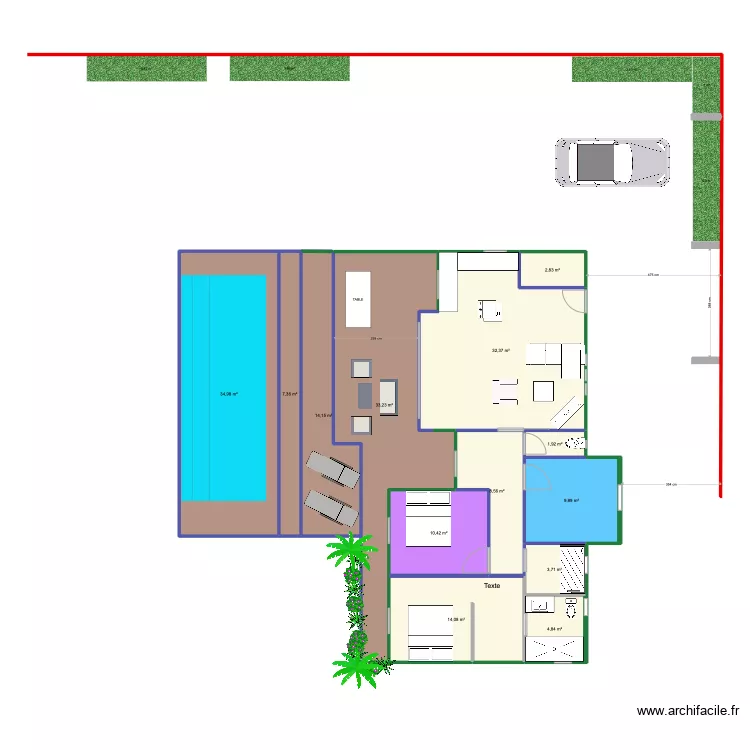 nouvelle maison a deshaies plan arnaud. Plan de 