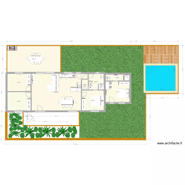 Plan a&eacute;rien maison. Plan de 