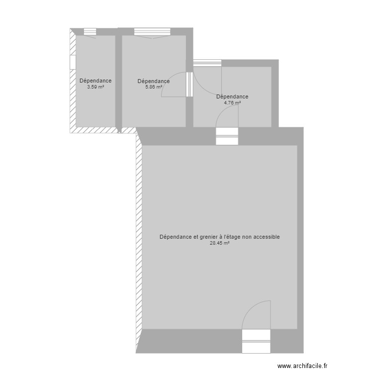 dependance. Plan de 0 pièce et 0 m2