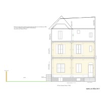 plan de coupe maison 2 etages avant Velux
