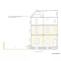 plan de coupe maison 2 etages avant Velux