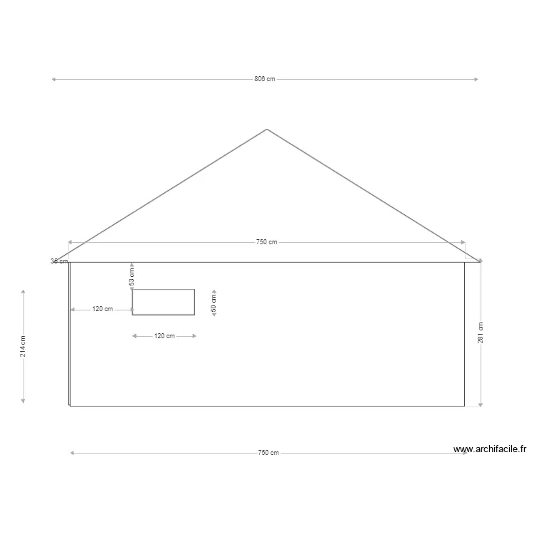 Pignon Nord. Plan de 