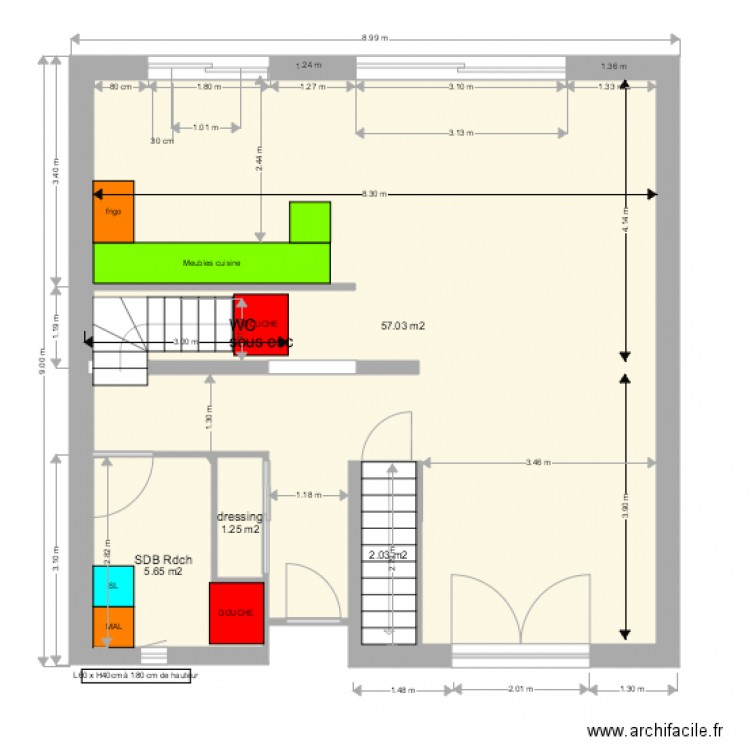 RDCH SERVAL V1 MARS 16. Plan de 0 pièce et 0 m2