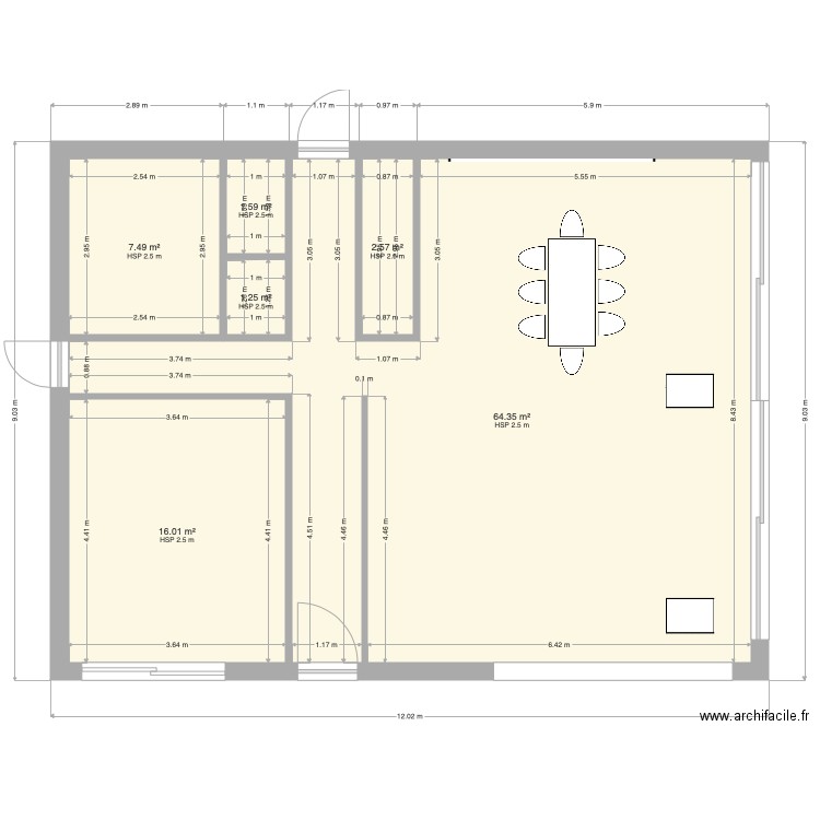 Plan extension salon. Plan de 0 pièce et 0 m2