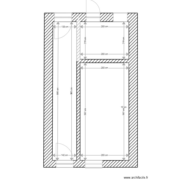 plan rdc ouverture actuel . Plan de 0 pièce et 0 m2