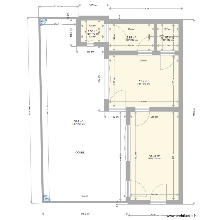 ARRIERE SITUATION EXISTANT. Plan de 0 pièce et 0 m2