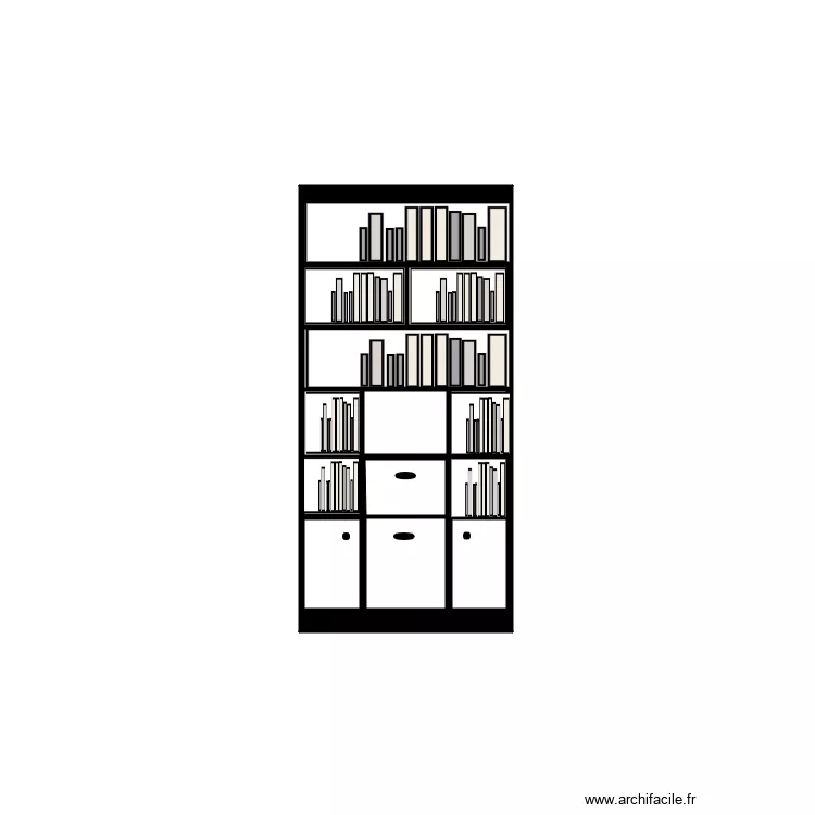 bibliotheque entree. Plan de 