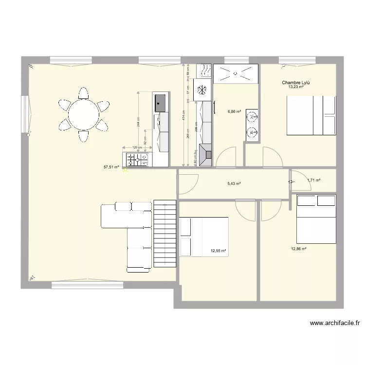 Plan Maison Cestas . Plan de 