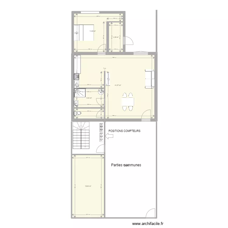 BEUVRY 2 MODIFIE. Plan de 