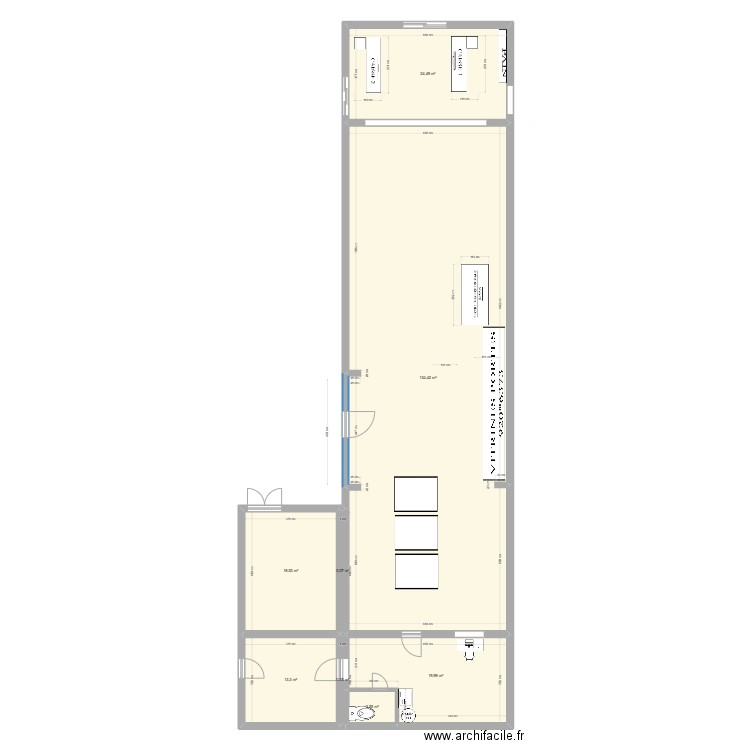 NOS FERMES BOUTIQUE. Plan de 6 pièces et 184 m2