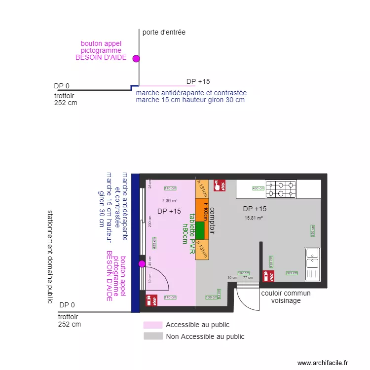SHONEN TASTE APRES TRAVAUX. Plan de 