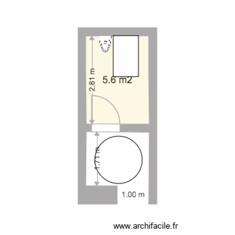 Plan WC Pinocchio. Plan de 