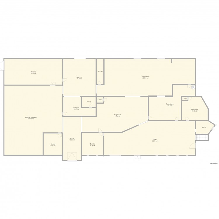 Armurerie agrandissement Gauche - p1. Plan de 0 pièce et 0 m2