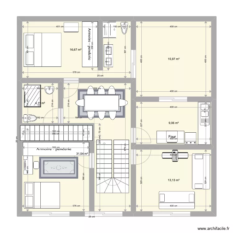 plan etage 1 samira. Plan de 