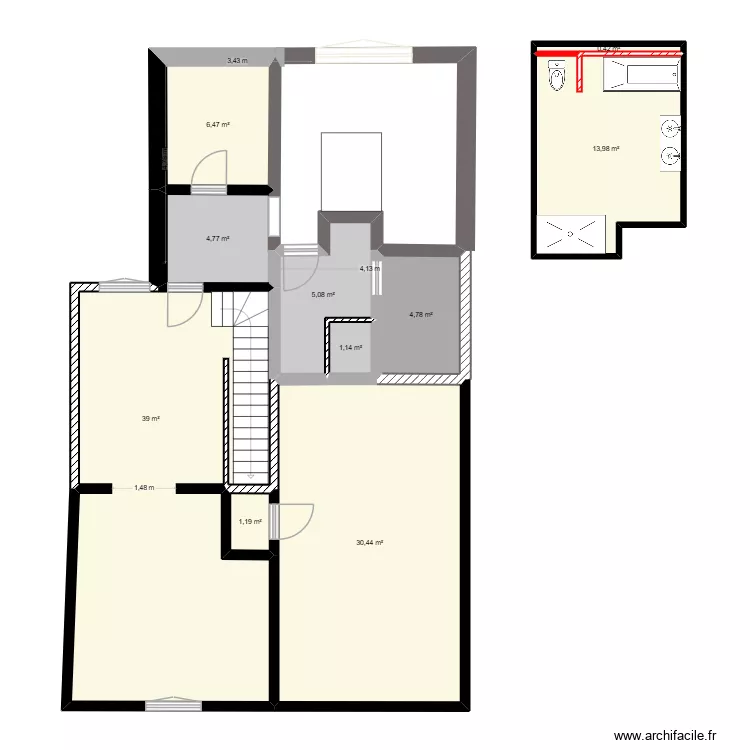 tantonville. Plan de 10  et 107 m²
