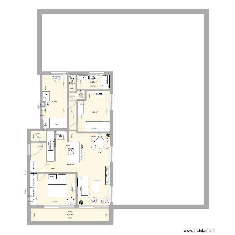 javel GDE SDB wc fond. Plan de 0 pièce et 0 m2