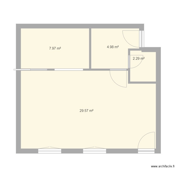 local 12 sans modif sdb cloisonné . Plan de 0 pièce et 0 m2