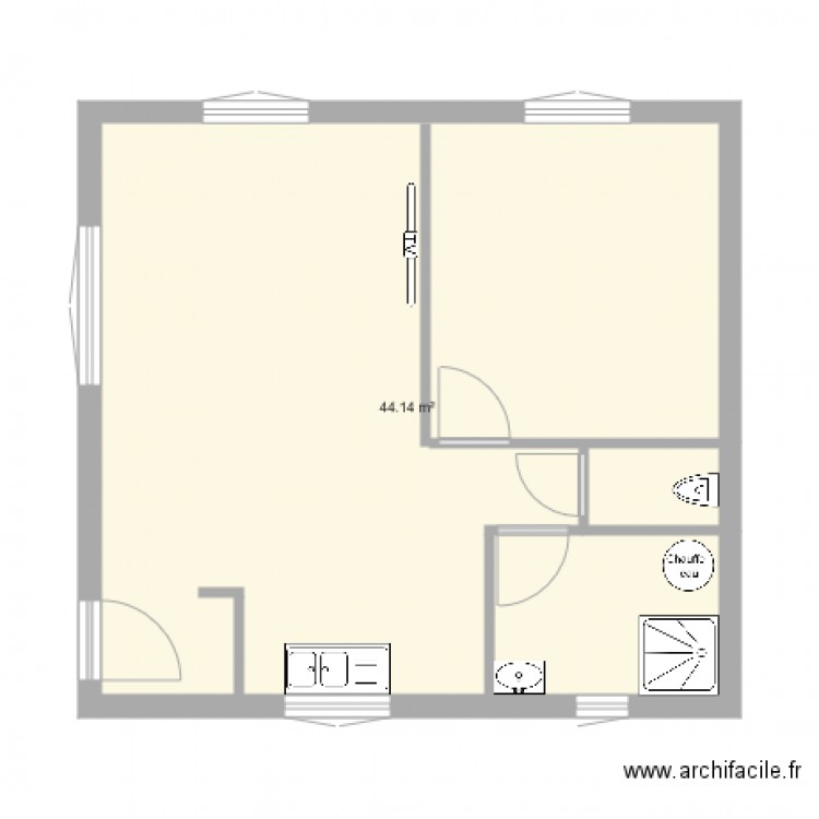 pièce vide. Plan de 0 pièce et 0 m2