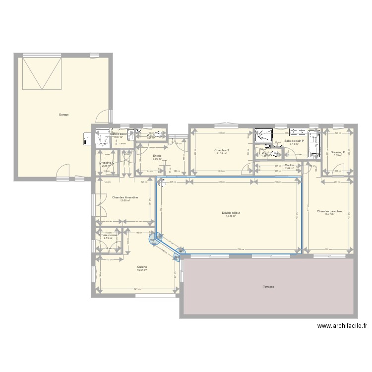 Maison idéale sans meuble. Plan de 0 pièce et 0 m2