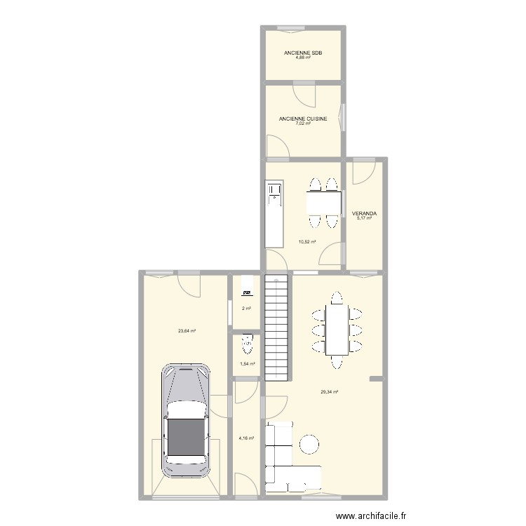 SOIGNIES 10 REZ. Plan de 10 pièces et 91 m2