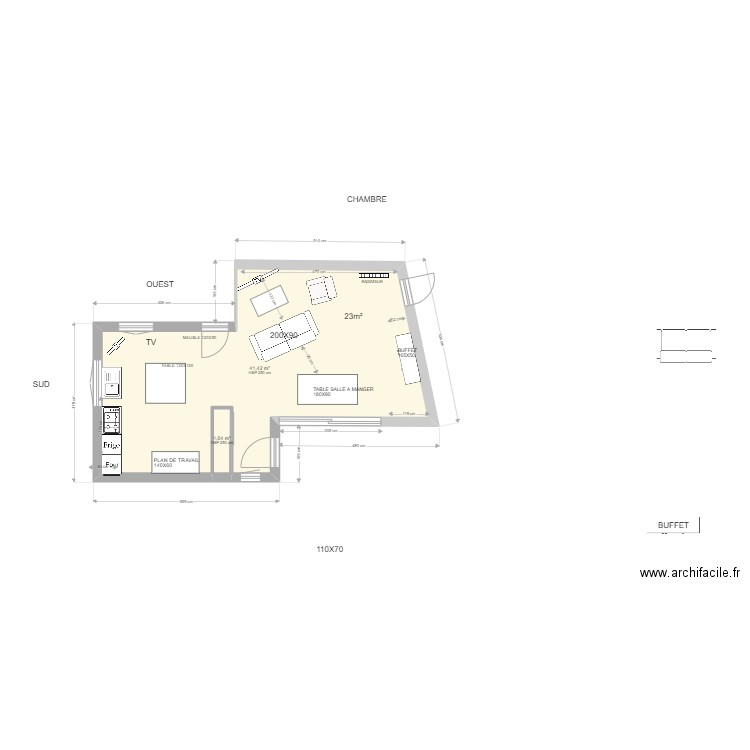 Extension cuisine3. Plan de 0 pièce et 0 m2
