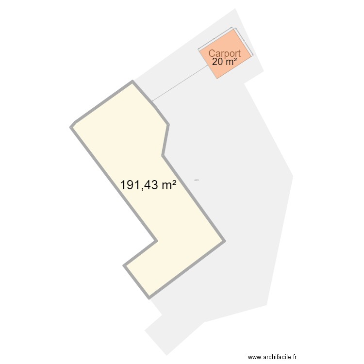 Carport. Plan de 1 pièce et 191 m2