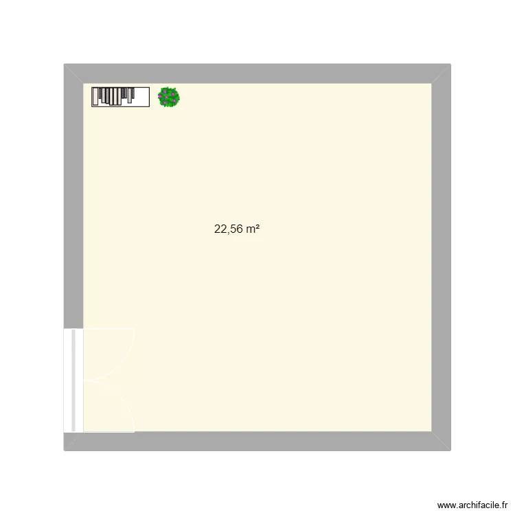 plan de r&eacute;am&eacute;nagement COGRH. Plan de 1  et 23 m²