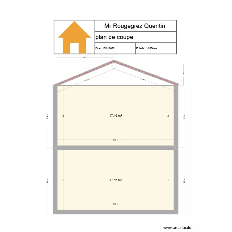Rougegrez quentin plan coupe. Plan de 