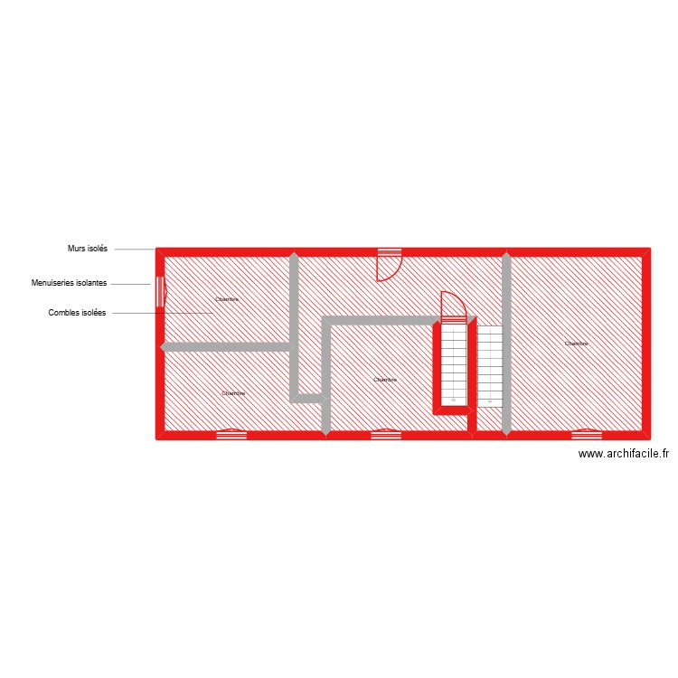 MORETTO ETAGE ETAPE 2. Plan de 6 pièces et 78 m2