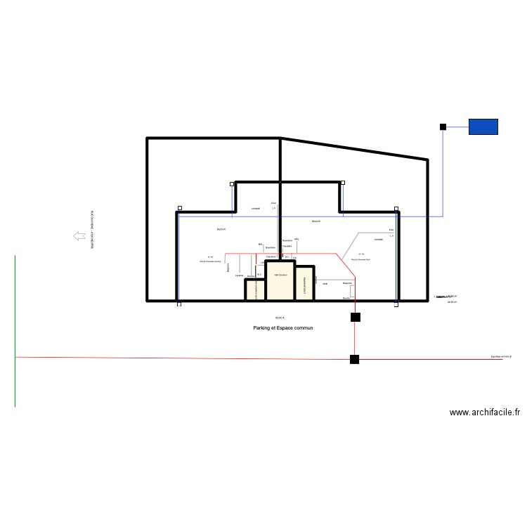 duchesse neupré rez. Plan de 7 pièces et 193 m2