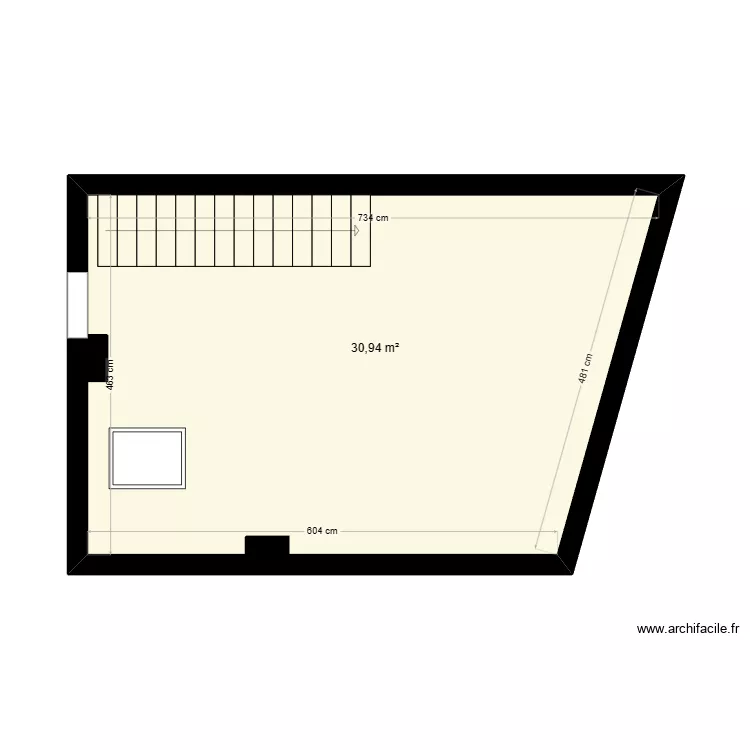 BERGEY  2 &eacute;me Etage Existant. Plan de 