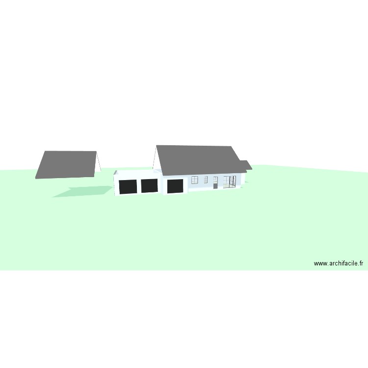 garage1. Plan de 3 pièces et 161 m2