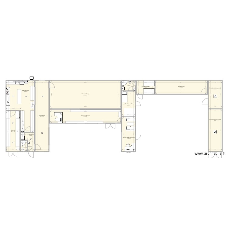 hangar + Labo. Plan de 0 pièce et 0 m2