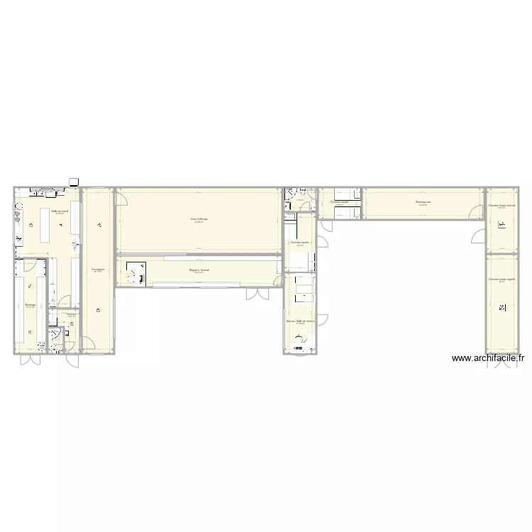 hangar + Labo. Plan de hangar + Labo. Plan de