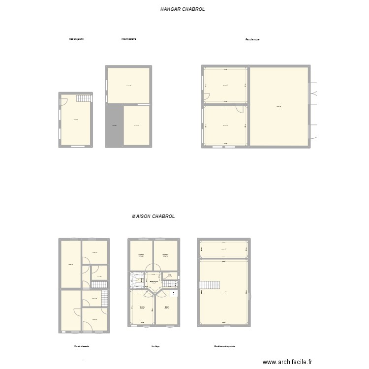 Plans  Chabrol ( après métrés). Plan de 21 pièces et 401 m2