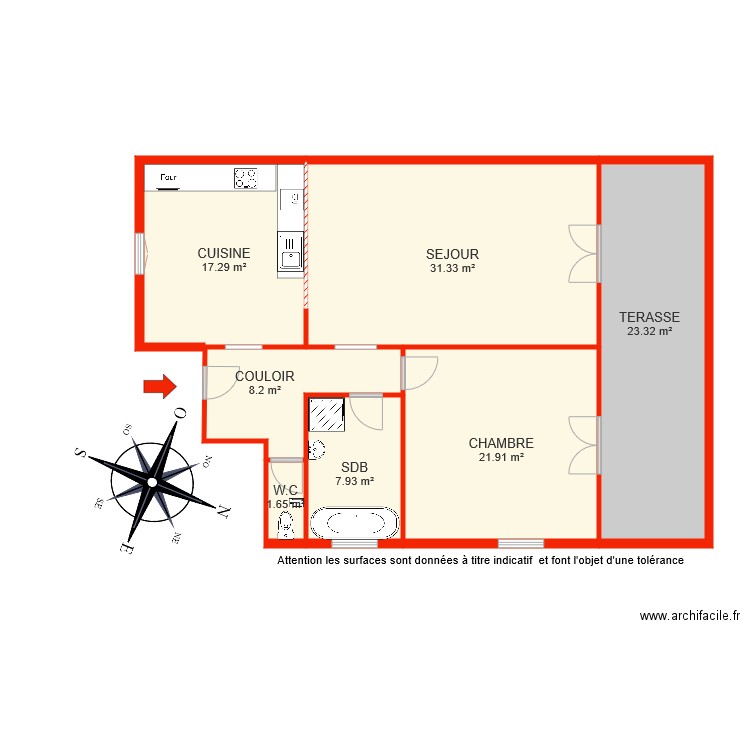 bi 6063 appart rita. Plan de 0 pièce et 0 m2