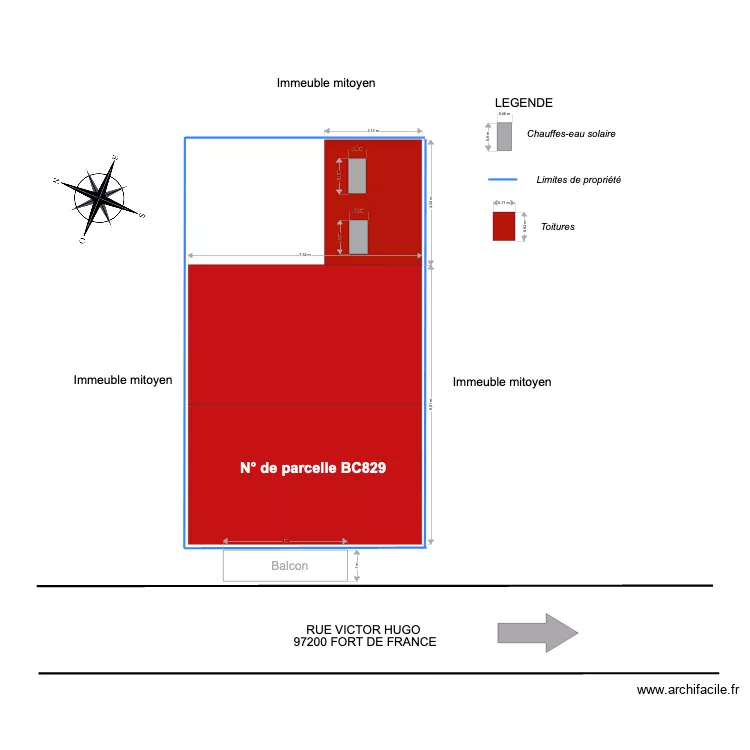 Plan de toiture. Plan de 