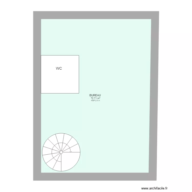 ESCALIER COLIMASSON IMMEUBLE PRADO. Plan de 