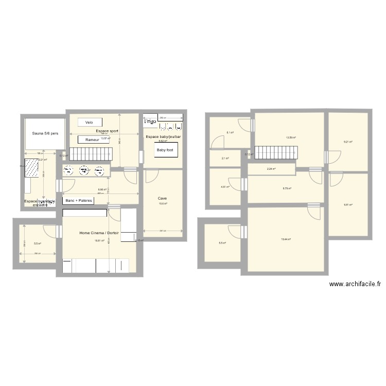 Chalet Chamonix SousSolv2 chambre. Plan de 0 pièce et 0 m2